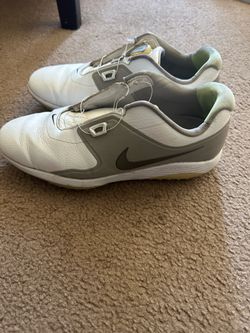 Nike, white and gray, 10 1/2’s