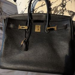 Birkin Style 35cm Leather Bag 