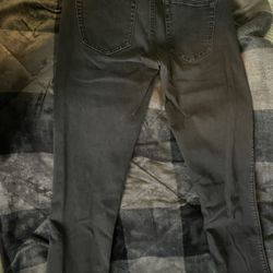 Men Black Jeans Slim Straight 30x32