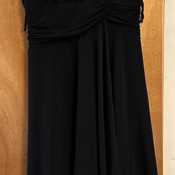 Womens Vintage Black Evening Dress By Rebecca Size Med 