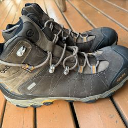 Oboz Men's Bridger Waterproof Mid Hiking Boots - Sudan - Size 14W
