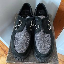 N.Y.L.A. Black and Silver Glitter Creepers - RARE! - Men's 10