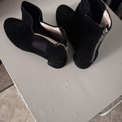 Taryn Rose black suede ankle boots