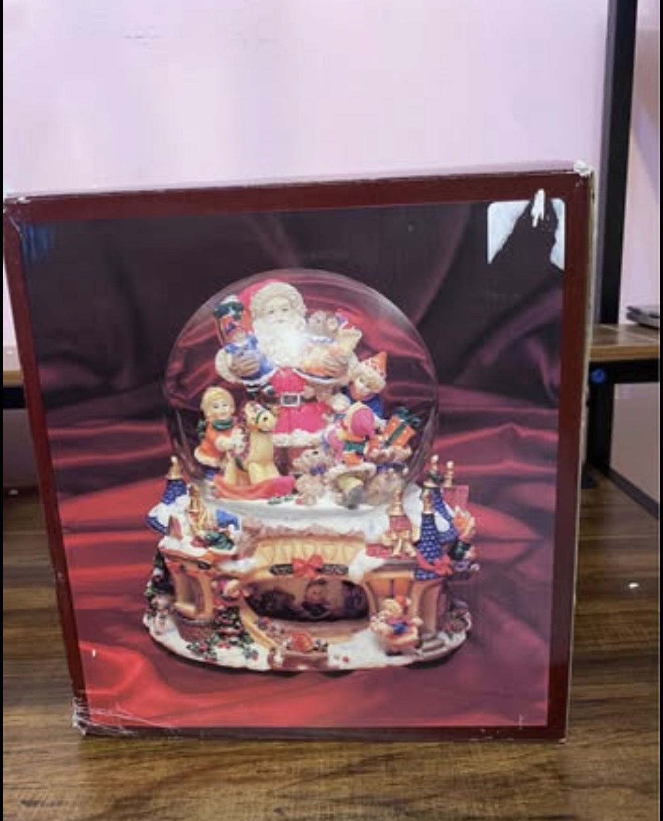 Musical Christmas Snow Globe with Santa & Friends