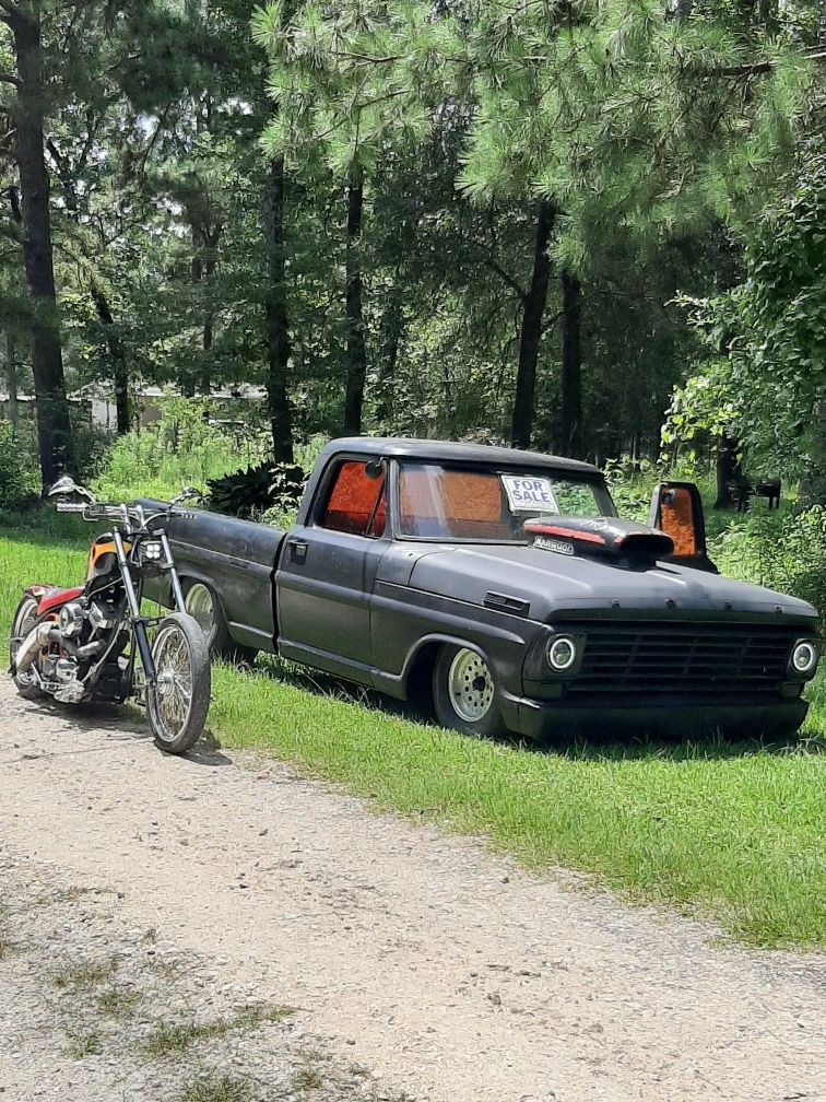 MUST GO!!!!!!!! F100 ford truck murdered out all black old school hot rod antique