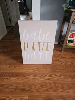 Babe cave canvas wall hanging