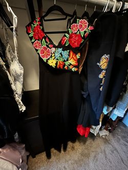 Mexican Embroidery Jumpsuit : Small
