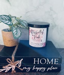 Blissfully Pink Scented Hand Poured Candle