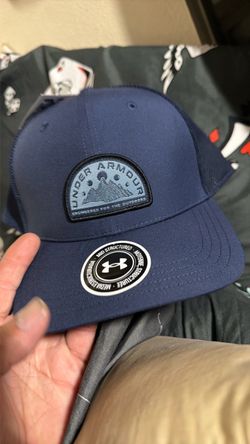 Under Armour, navy blue hat, snapback