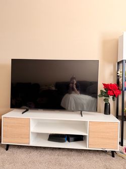 Large Flat Screen TV with tv stand