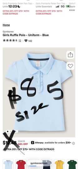 Girl Uniform Shirt Size 5