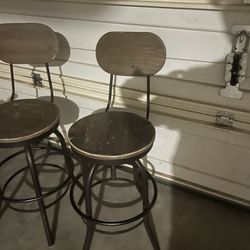 Two Wooden Stools 