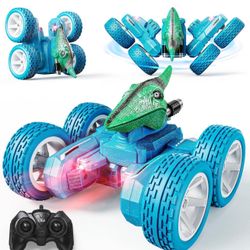 Brandnew Mini Remote Control Car,Dinosaur RC Car Truck Toys for Toddlers 1:28 Scale with Light,4WD,2.4Ghz Rechargeable,All Terrains for Boys Kids Girl