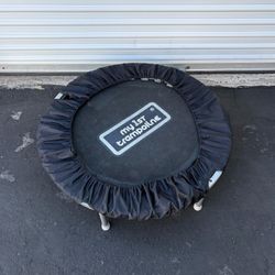 black "my 1st trampoline" mini fitness rebounder.Product Type: Miniature trampoline commonly used for fitness, cardiovascular exercises, and rehabilit