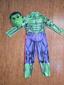 Hulk costume, size 5/6 kids
