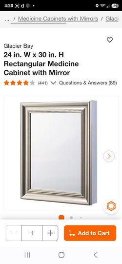 Mirror Medicine cabinet - 24"w X 30"t X  6"d