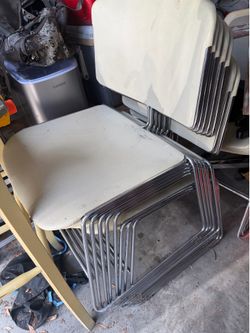 Set of 11 Modern Stackable Chairs – $180 OBO