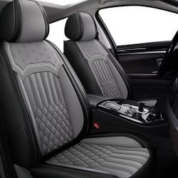 Full Set Seat Covers for Nissan Sentra (2008–2026), Breathable Leather Material, Airbag Compatible, Fits 5 Seats, Gray