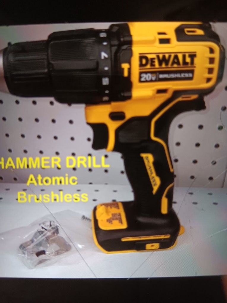 Dewalt New Hammer Drill 2 Speeds ATOMIC BRUSHLESS