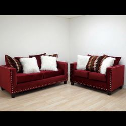 New Sofa + Loveseat Nail Heads 