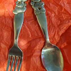 1983 Precious Moments Collectible Baby Spoon And Fork