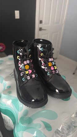 Kids black boots size 12