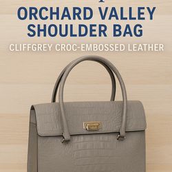 👜 AUTHENTIC Kate Spade Orchard Valley Shoulder Bag – Croc Embossed Leather 💼 Brand New W/O tags!