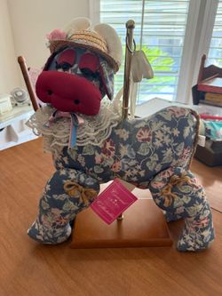 Vintage carousel stuffed cow