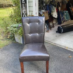 Antique Black Leather Chair