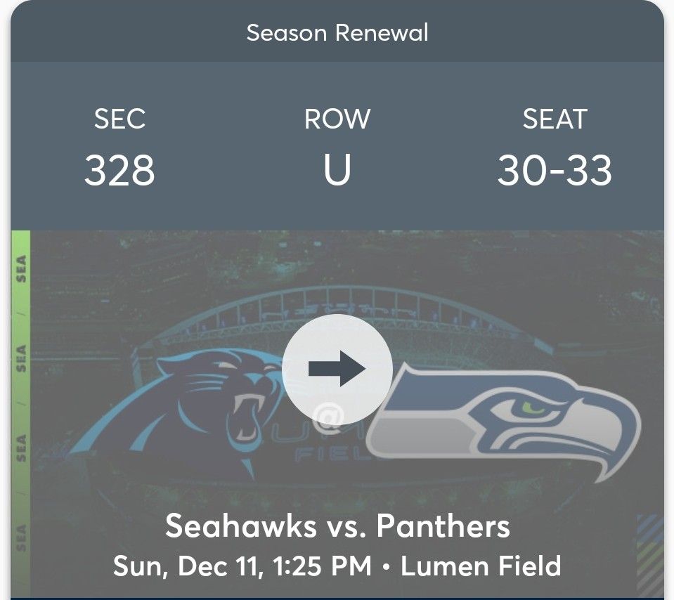 Seahawks vs Panthers 