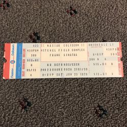 Frank Sinatra Unused Ticket Stub   