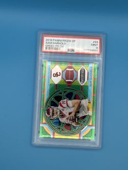 Sam Darnold 2019 Prizm Draft Picks Stained Glass Green /5 - PSA 9