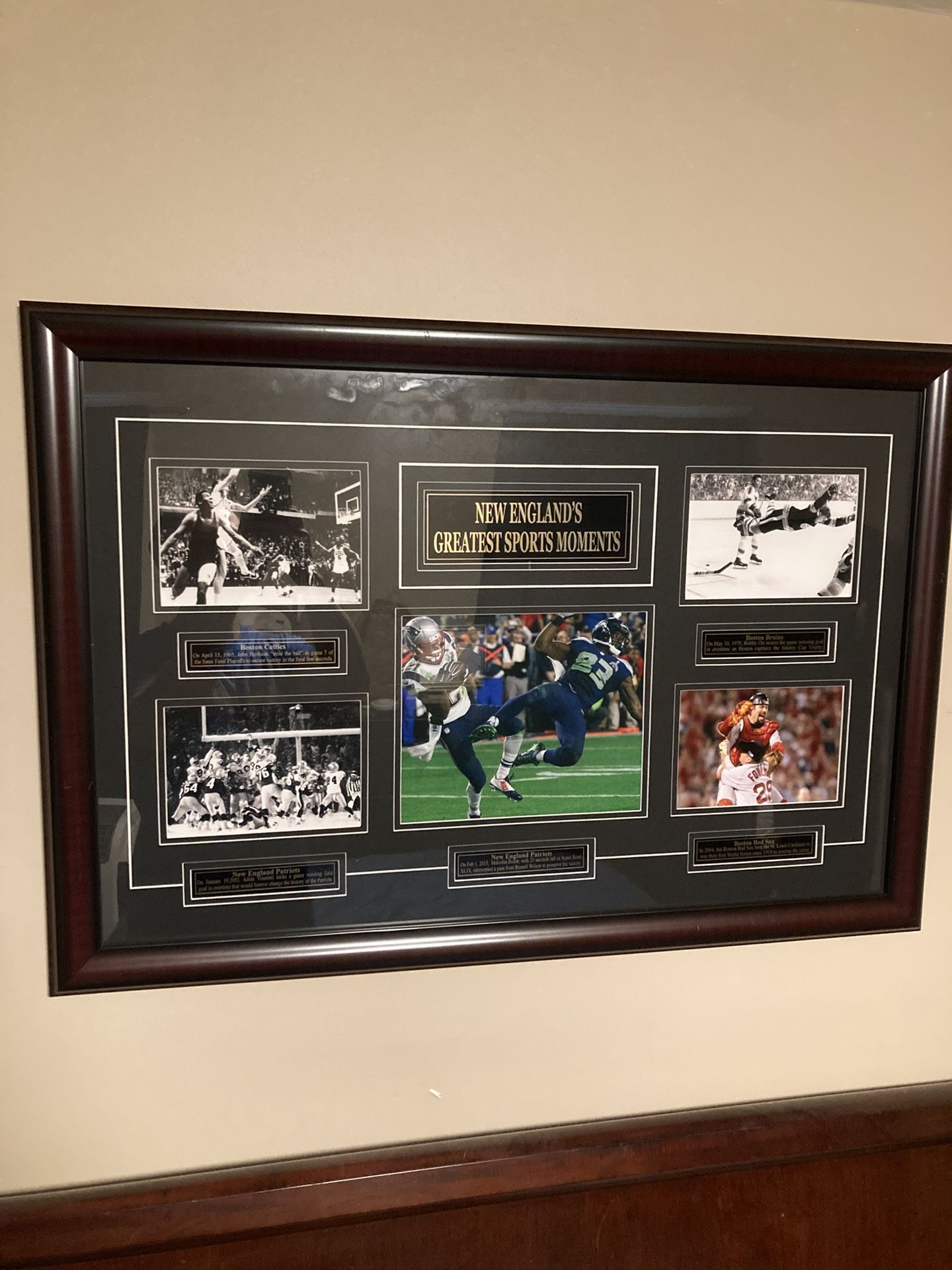 New England Greatest Sports Moments Framed Picture