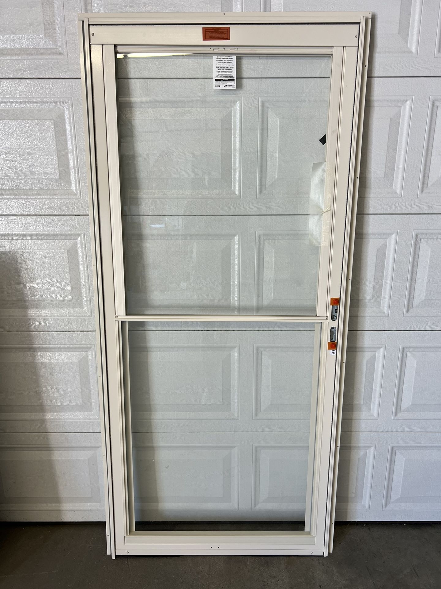 Andersen 3000 Series 36x80 Almond LH Full View Aluminum Storm Door