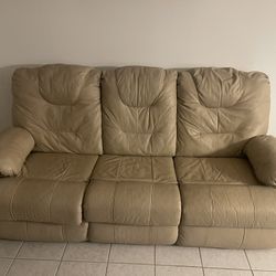Leather Sleeper Sofa And Recliner 