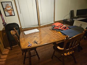 Wooden Dining Table with six Chairs