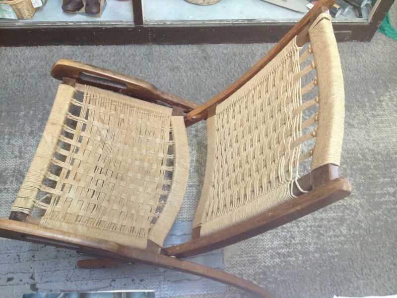 Wenger style folding rope chair