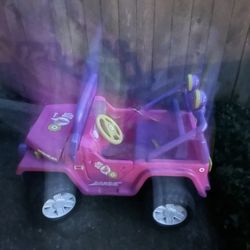 Kids Barbie Power Wheels Jeep