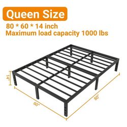 FREE Queen Sz Mattress With Metal Bed Frame