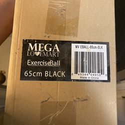 Black brand new exercise ball