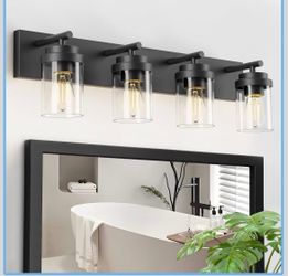 IZORRO Bathroom Vanity Light Fixture, 4-Light 30 Inch Matte Black Bathroom Light Fixtures Over Mirror