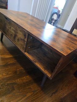 Coffee table with storage and lift up table