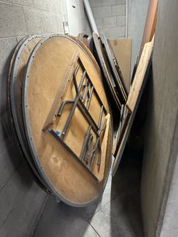 10 round (60 inch wooden foldable) tables
