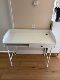 White IKEA desk