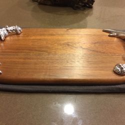 $20 Wood Western Antler Long Oval Cutting Board