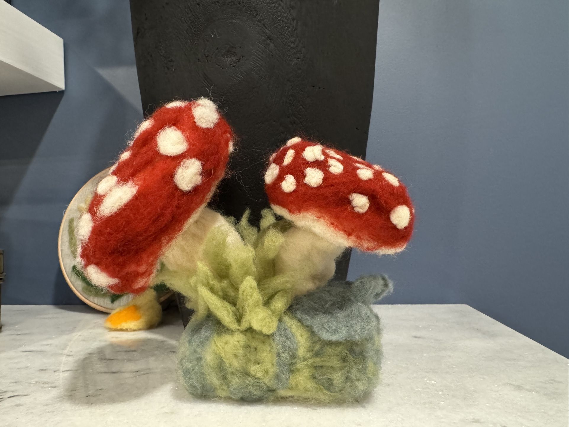 Handfelted Toadstool Mushroom Sculpture ๐