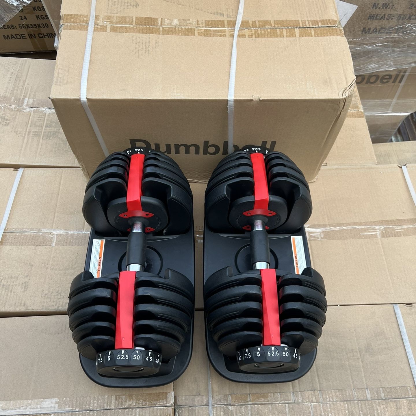 (PAIR) Adjustable Dumbbells 52.5lbs - Total Of 105lbs (BRAND NEW IN BOX) 