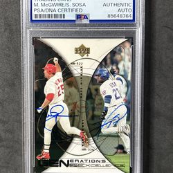 Mark Maguire Sammy Sosa Dual Auto Generations Of Excellence PSA Authentic
