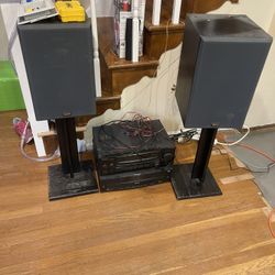 Two Speakers And One Radio And DVD 