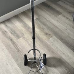 Lightweight Oxygen Tank Holder with Wheels, Portable D/E Rolling Oxygen Tank Cart with Adjustable Handle and Sturdy